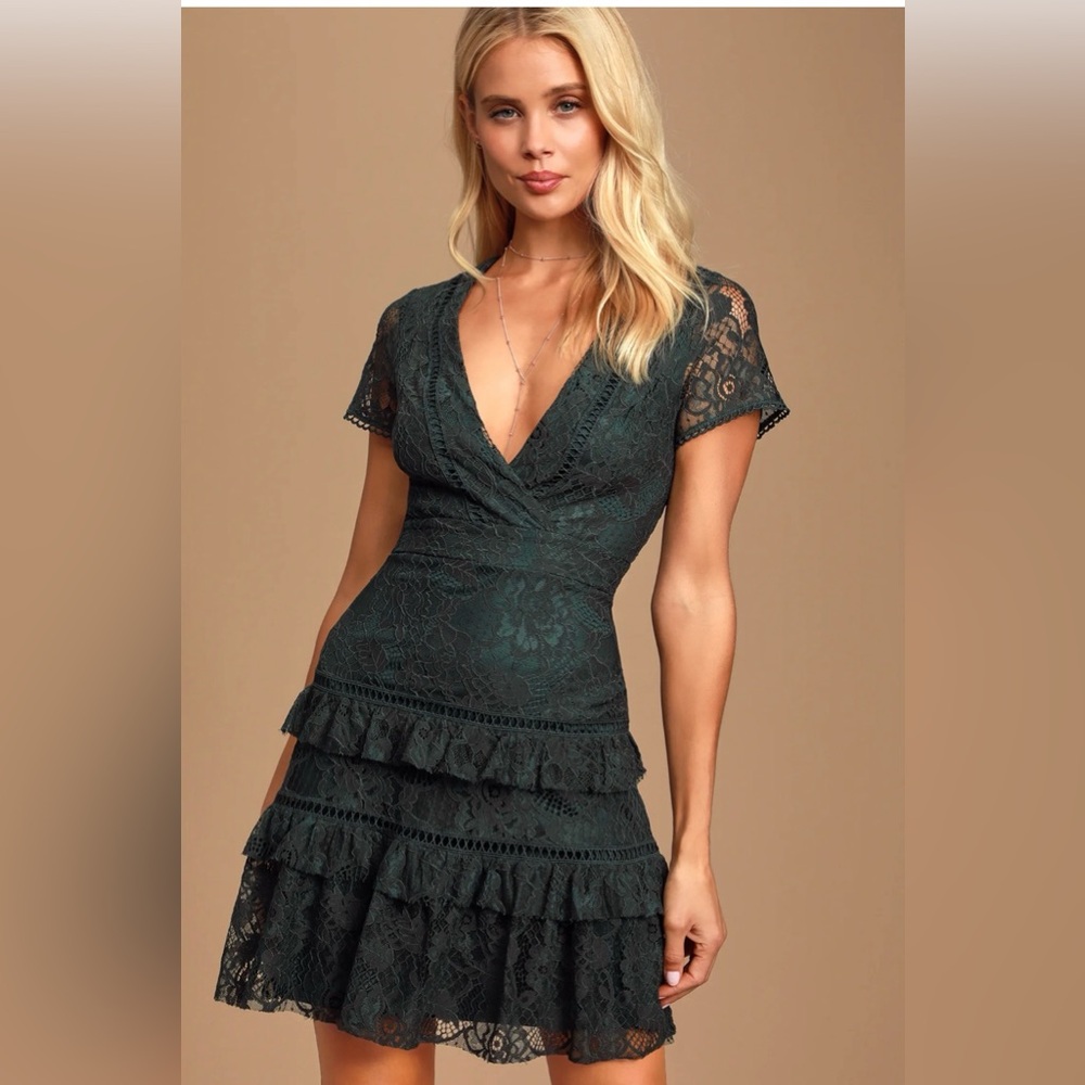 Elegant Evening Forest Green Lace
Dress by 💚Lulus